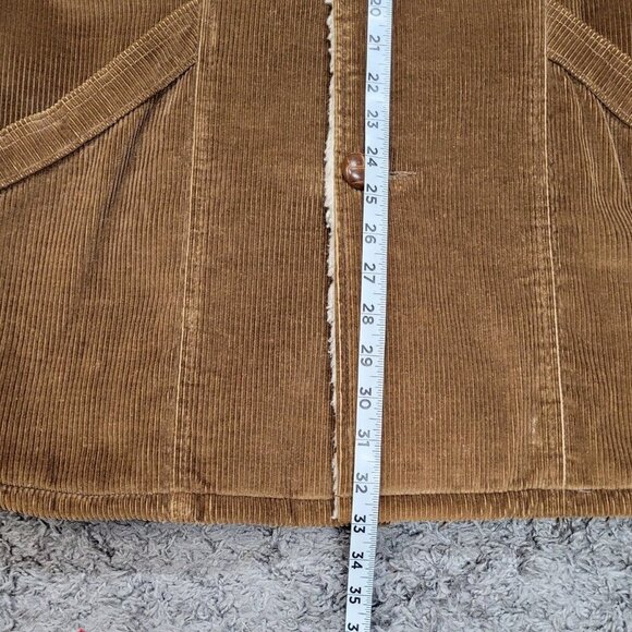 Vintage Shanhouse Size 44 Sherpa Lined Corduroy Field Barn Jacket Coat Rancher - Picture 7 of 14